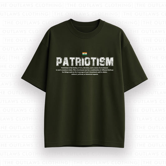 Patriotism Oversized T-Shirt | 100% Bio-Washed Cotton | 240 GSM