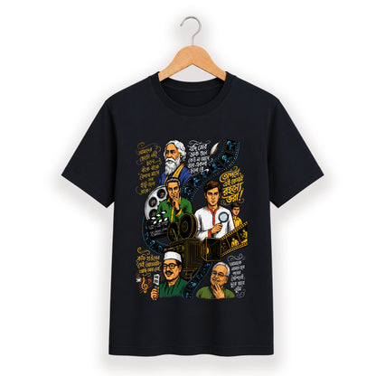 বাংলার চলচ্চিত্র - Bengali Typography T-Shirt - 100% Bio-Washed Cotton - 180 GSM