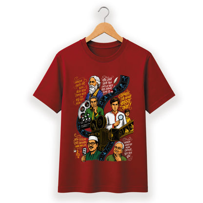 বাংলার চলচ্চিত্র - Bengali Typography T-Shirt - 100% Bio-Washed Cotton - 180 GSM